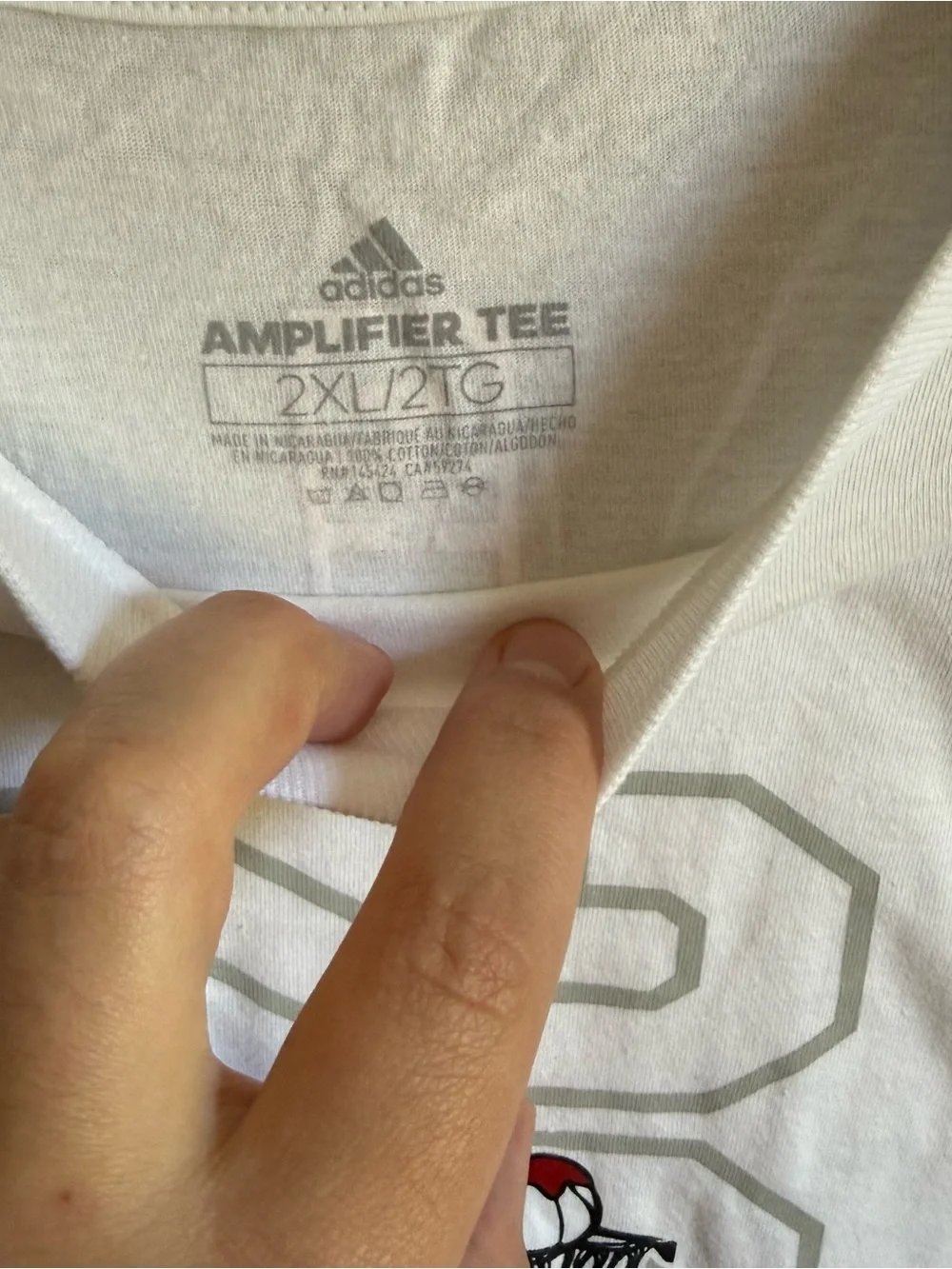 Men’s 2XL NWT White Adidas Amplifier Tee Louisville Cardinals Sporty Tee Shirt